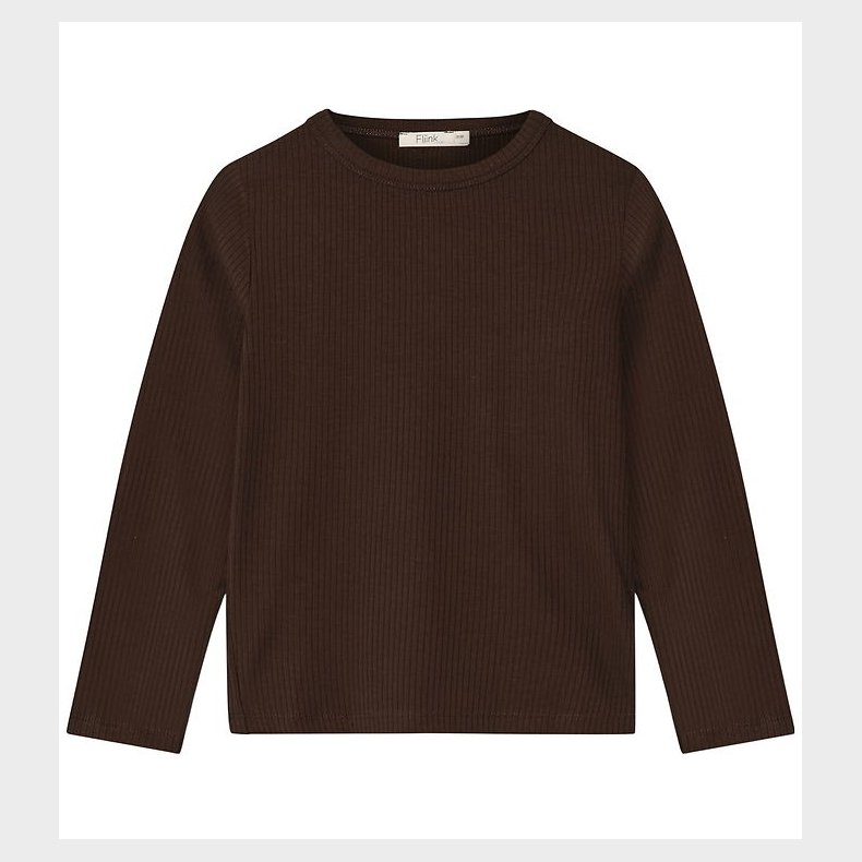 Fliink Bluse - Rib - Kenna - Coffee Bean
