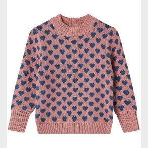 Fliink Bluse - Uld/Bomuld - Strik - Janie Heart - Ash Rose