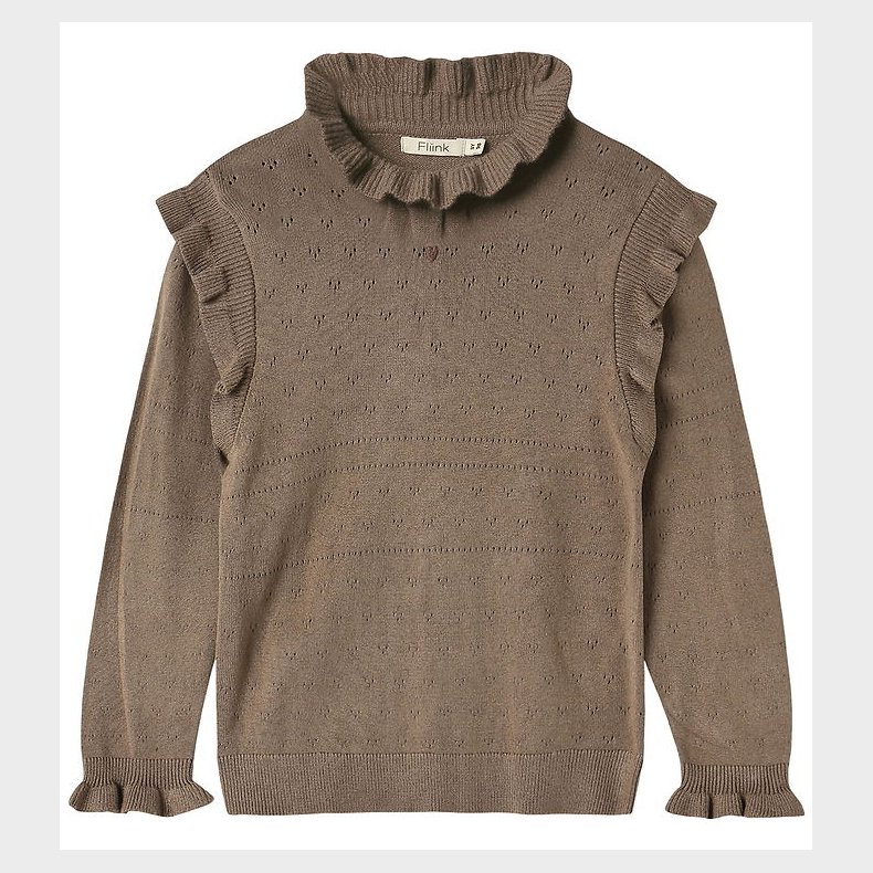 Fliink Bluse - Strik - Fame - Pine Bark m. Hulmnster
