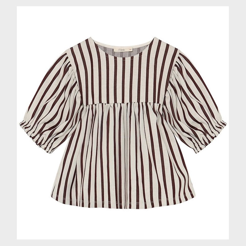 Fliink Bluse - Elly - 3/4 - Sandshell Stripe