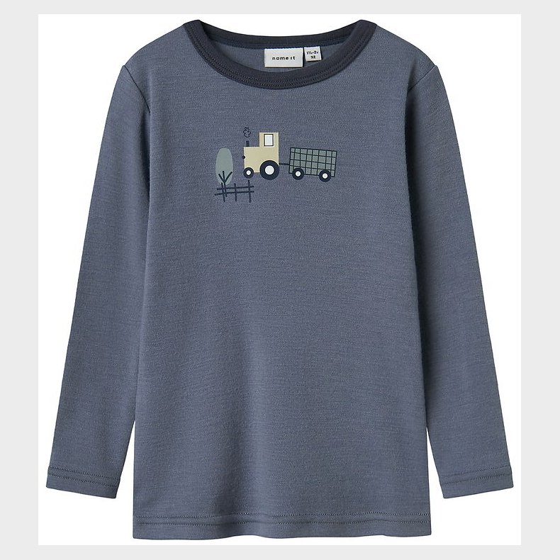 Name It Bluse - Uld - NmmWillit - Folkstone Gray/TRACTOR