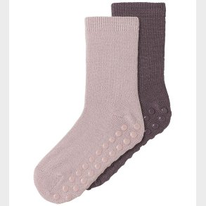 Name It Strmper - 2-pak - Uld/Bomuld - NmfWak - Skridsikker - S