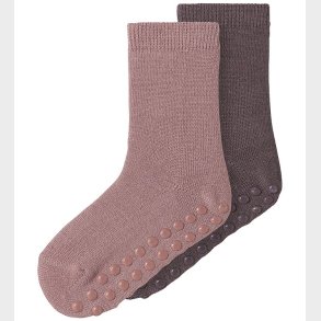 Name It Strmper - 2-pak - Uld/Bomuld - NmfWak - Skridsikker - A