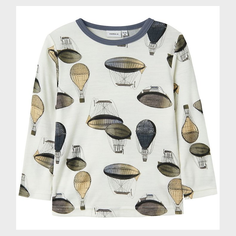 Name It Bluse - Uld - NmmWillitus - Snow White/AIR BALLOON