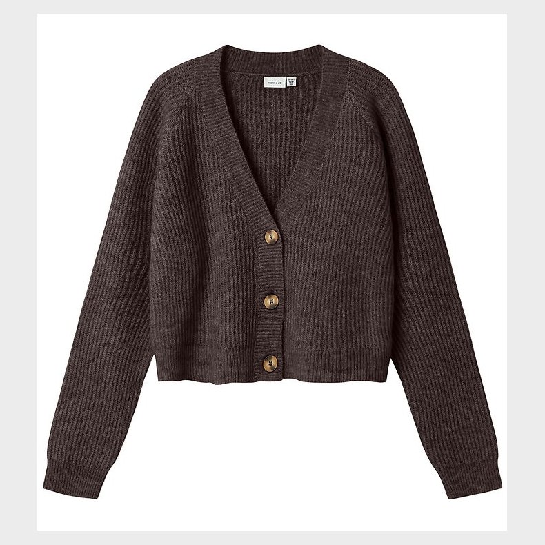 Name It Cardigan - Noos - Strik - NkfHolly - Seal Brown