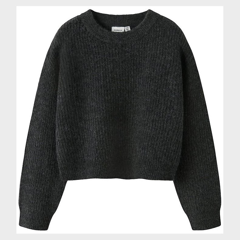 Name It Bluse - Noos - Strik - NkfHolly - Dark Grey Melange