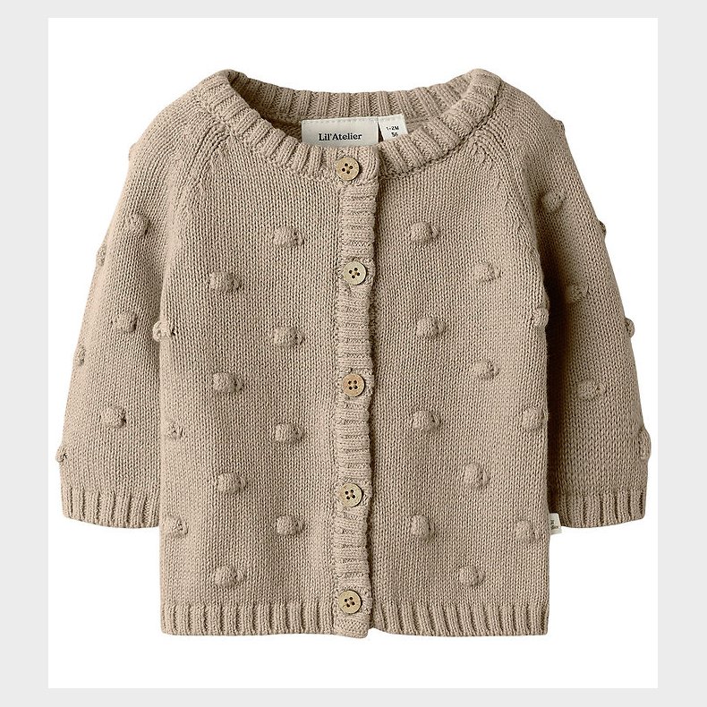 Lil' Atelier Cardigan - Strik - NbfEmlen - Oxford Tan
