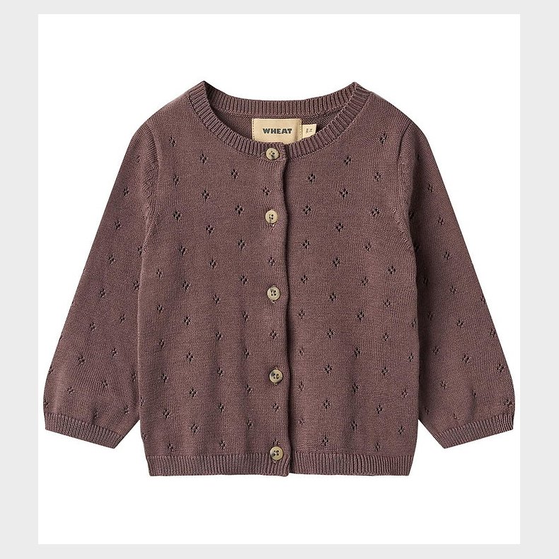 Wheat Cardigan - Strik - Maia - Plum