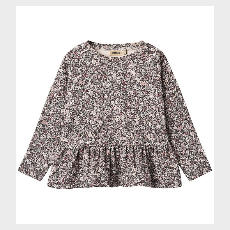 Wheat Bluse - Carolina - Purple Stone Flowers