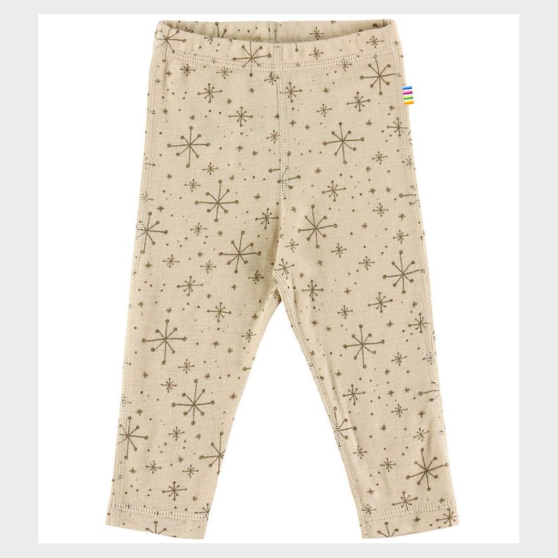 Joha Leggings - Uld - Beige m. Stjerner