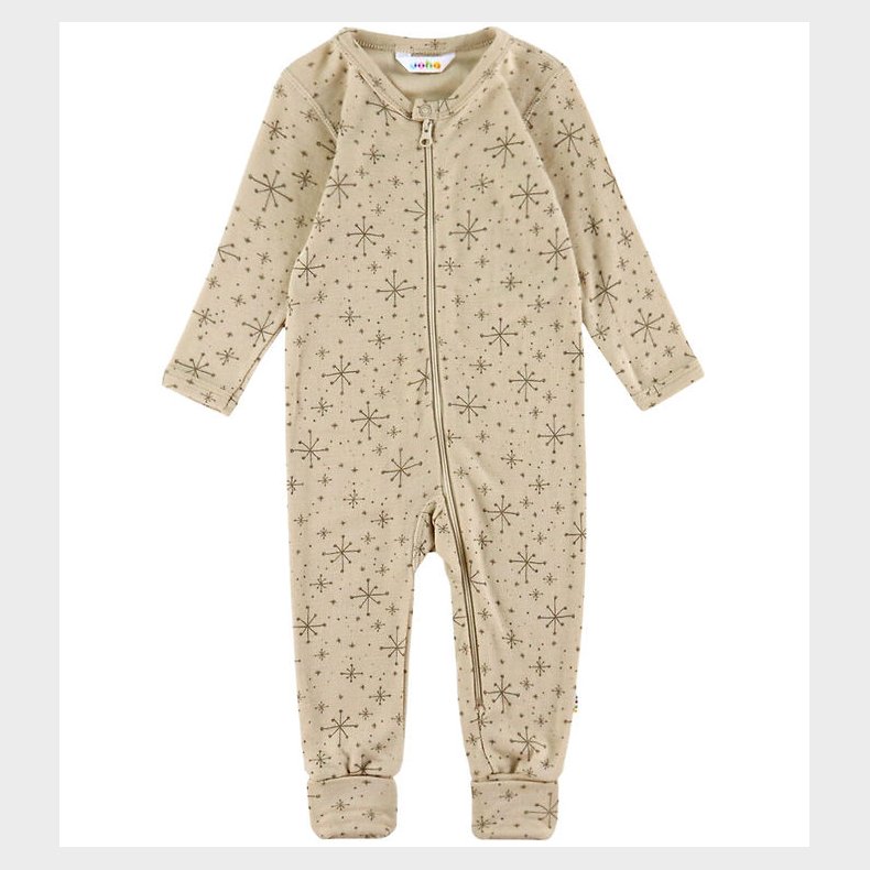 Joha Heldragt m. Fdder - Uld - Beige m. Stjerner