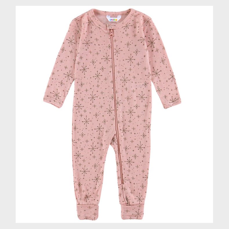 Joha Heldragt m. F�dder - Uld - Rosa m. Stjerner