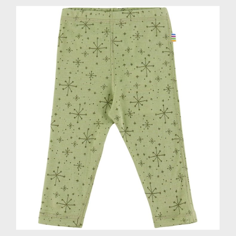 Joha Leggings - Uld - Lys Olive m. Stjerner