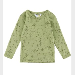 Joha Bluse - Uld - Lys Olive m. Stjerner