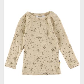 Joha Bluse - Uld - Beige m. Stjerner