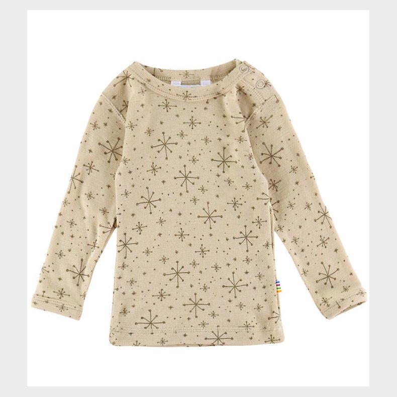 Joha Bluse - Uld - Beige m. Stjerner