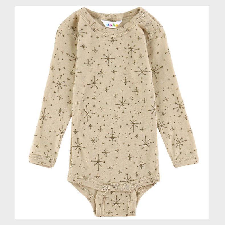 Joha Body l/ - Uld - Beige m. Stjerner