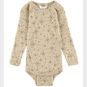 Joha Body l/ - Uld - Beige m. Stjerner