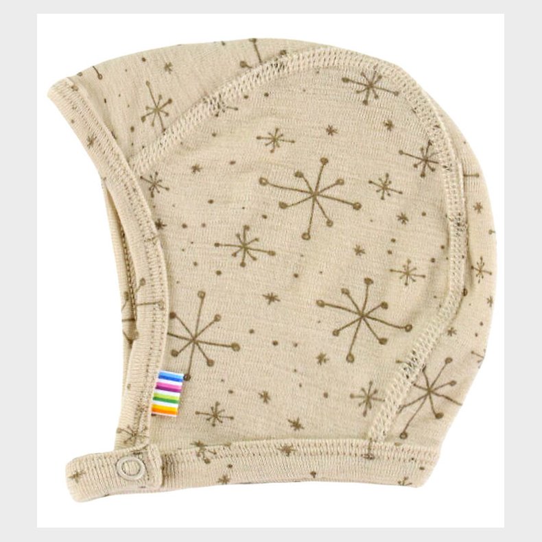 Joha Babyhjelm - 1-lags - Uld - Beige m. Stjerner