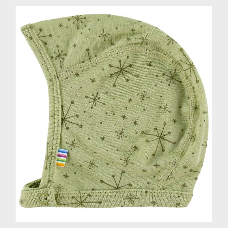 Joha Babyhjelm - 1-lags - Uld - Lys Olive m. Stjerner