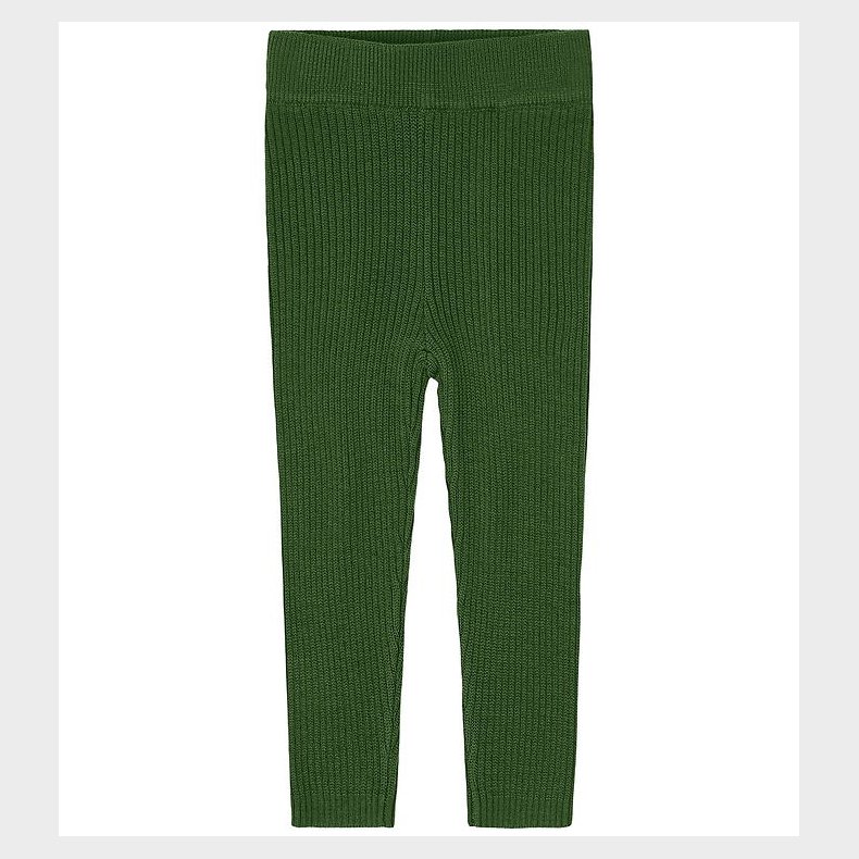 FUB Leggings - Rib - Strik - Uld - Forest