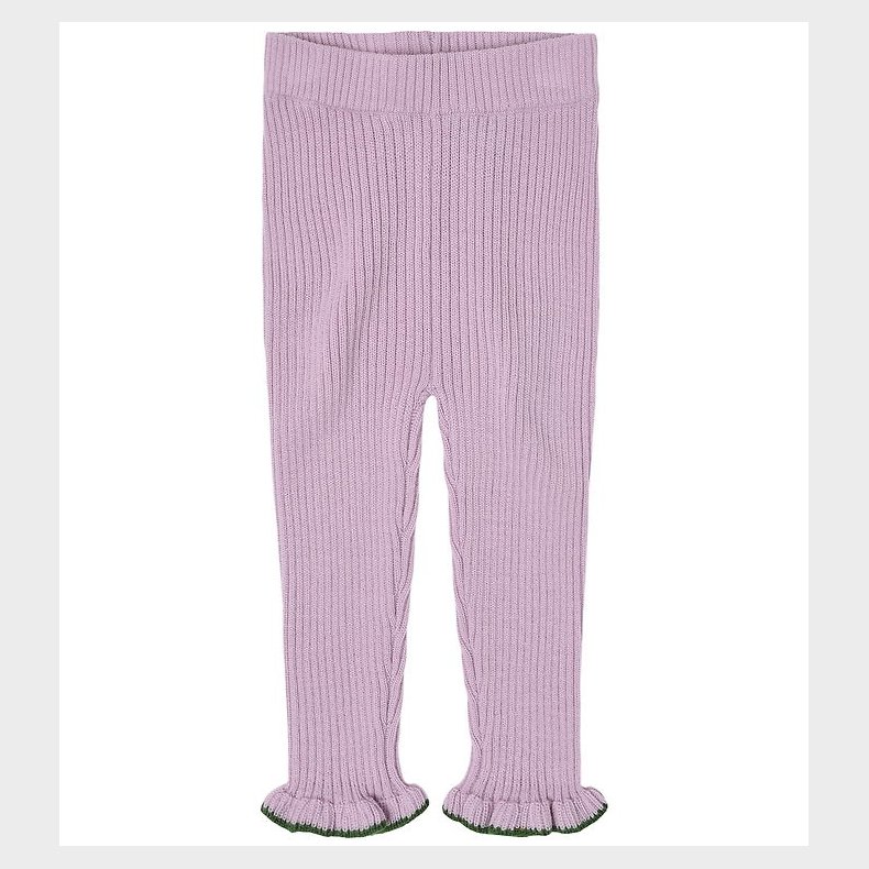FUB Leggings - Rib - Strik - Uld - Iris