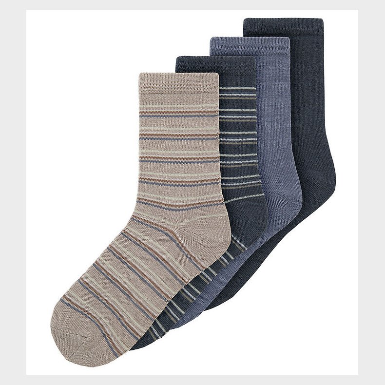 Name It Strmper - 4-pak - Uld/Bomuld - NkmWak - Satellite