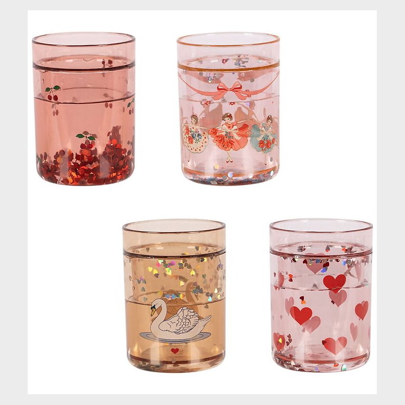 Konges Sljd Glitter Kopper - 4-pak - Rose Multi