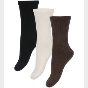 Name It Strmper - 3-pak - NkfOda - Seal Brown/Sort/Cloud Dancer