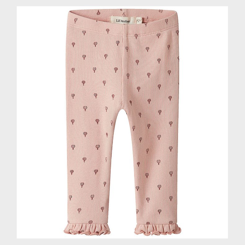 Lil' Atelier Leggings - Slim Rib - NbfGago - Cameo Rose