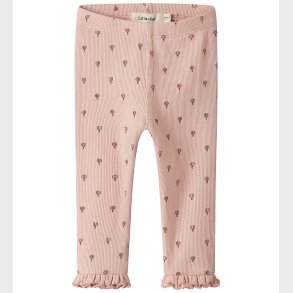Lil' Atelier Leggings - Slim Rib - NbfGago - Cameo Rose