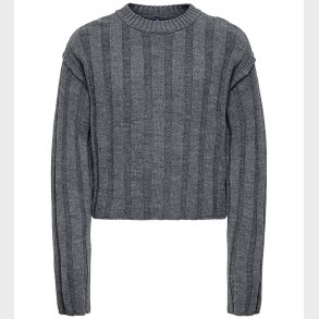 Kids Only Bluse - Strik - KogTessa - Dark Grey Melange