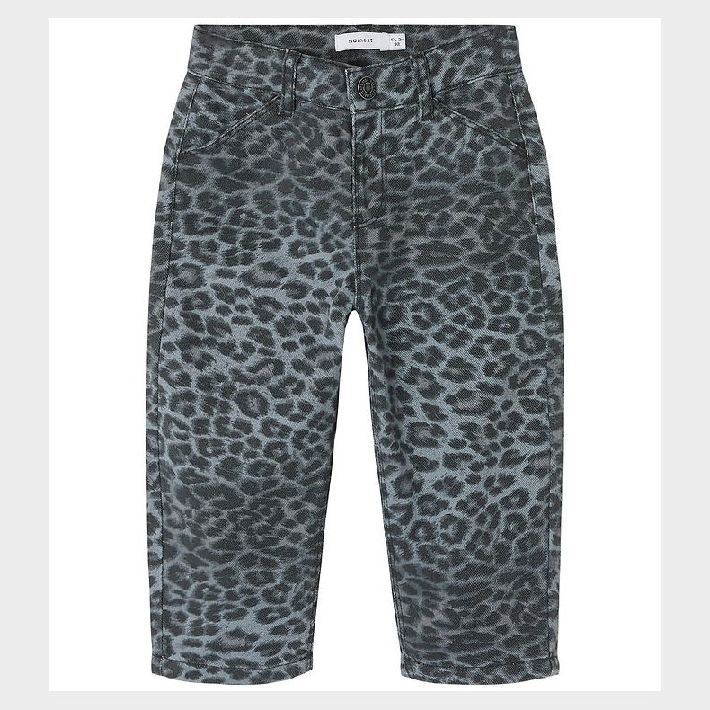 Name It Bukser - Denim - NmfBella - Night Owl/Grey Leopard