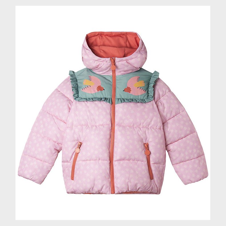 Stella McCartney Kids Dynejakke m. Fleece - Rosa m. Blomster