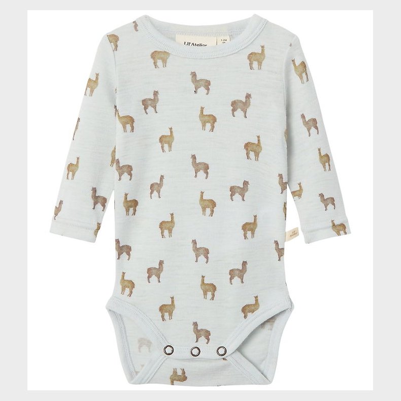 Lil Atelier Body l/ - NbmNoel - Uld - Gray Dawn/LAMA