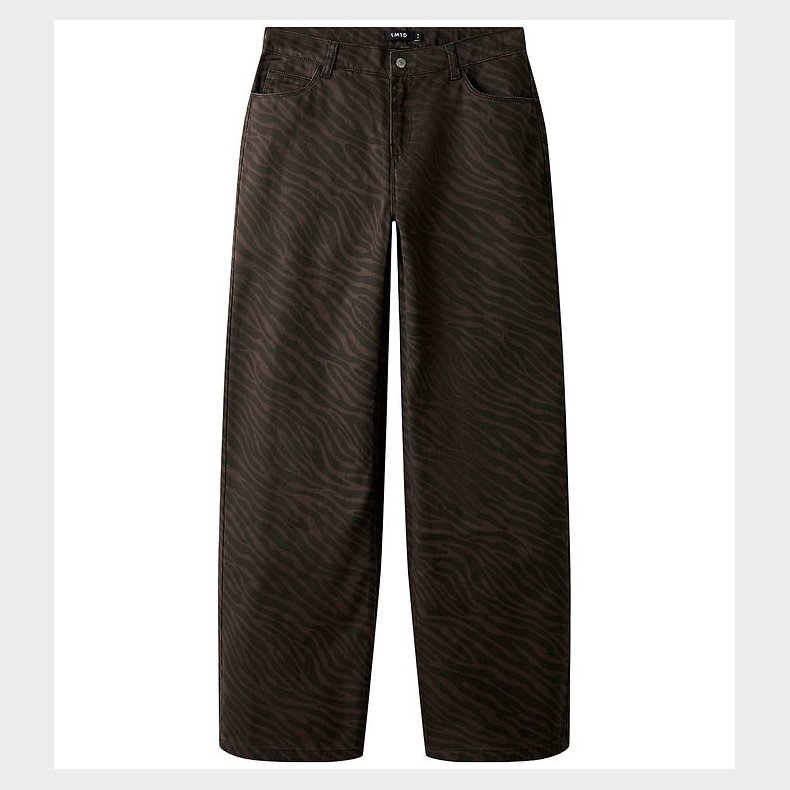 LMTD Bukser - Wide - NlfZebra - Chocolate Brown/Black Zebra