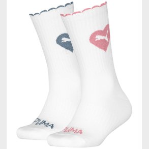 Puma Strmper - Kids Crew - Hvid/Pink/Bl