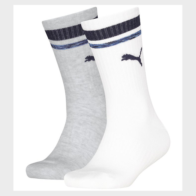 Puma Strmper - Kids Crew - Hvid/Gr/Bl