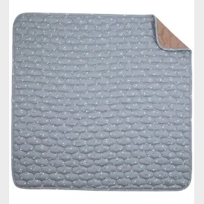 Msli Tppe - Quiltet - 90x90 cm - Stars - Jasmin Blue/Balsam Cr