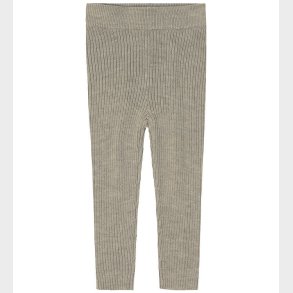 FUB Leggings - Rib - Strik - Uld - Oat Melange