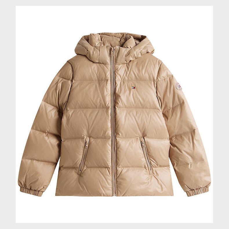 Tommy Hilfiger Dunjakke - Essential Down - Malted Milk