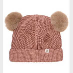 Huttelihut Hue - Uld - Strik - Burlwood m. Kvaster