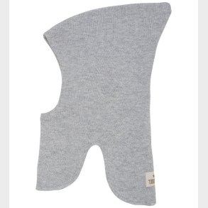 Huttelihut Elefanthue - 2-lags - Uld - Strik - Lysegrmeleret