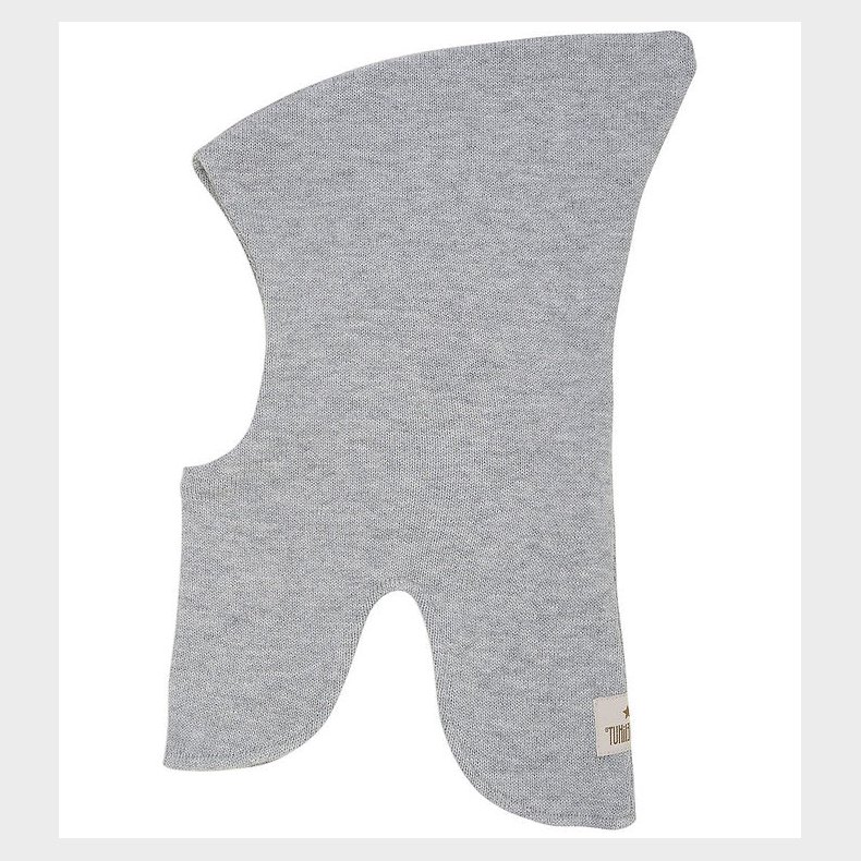 Huttelihut Elefanthue - 2-lags - Uld - Strik - Lysegrmeleret