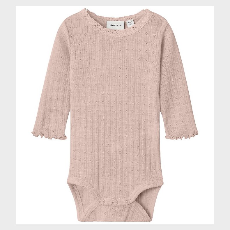 Name It Body l/ - Uld/Silke - Rib - NbfWossa - Shadow Gray