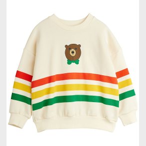 Mini Rodini Sweatshirt - Bear Stripe - Off-White