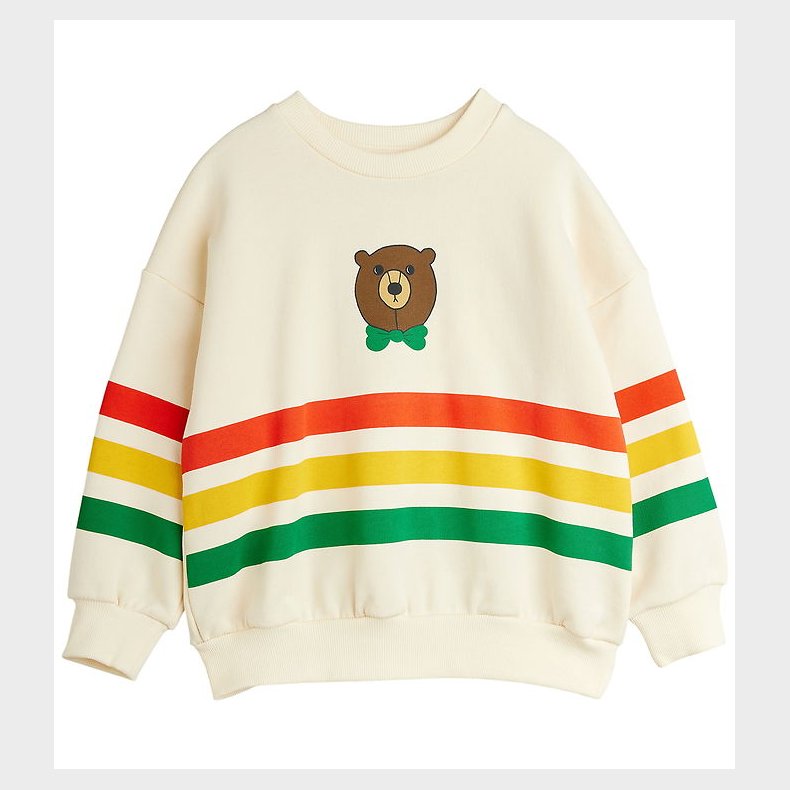 Mini Rodini Sweatshirt - Bear Stripe - Off-White