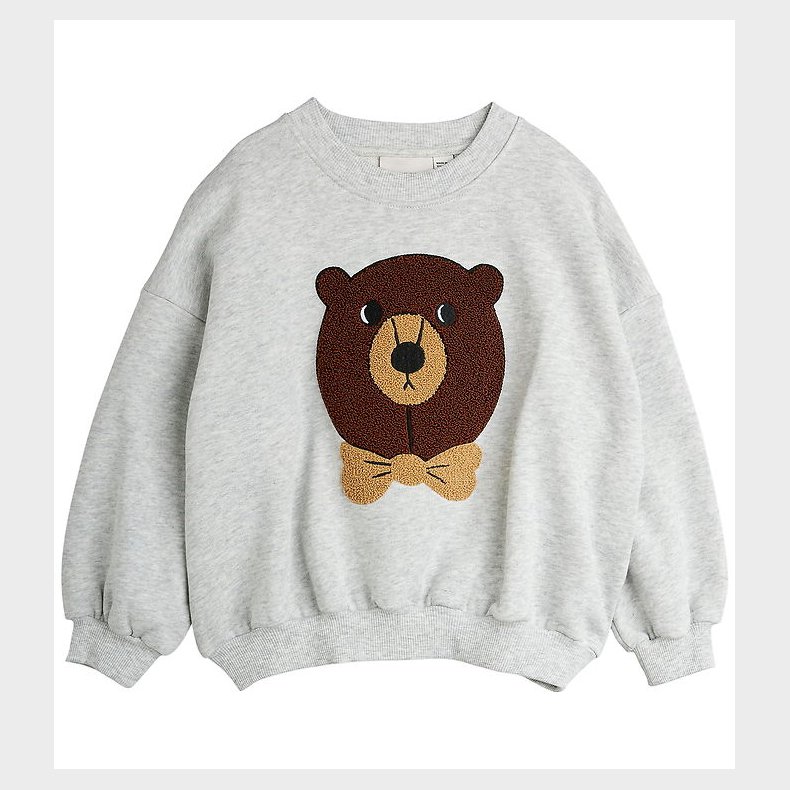 Mini Rodini Sweatshirt - Bear Chenille - Grey Melange