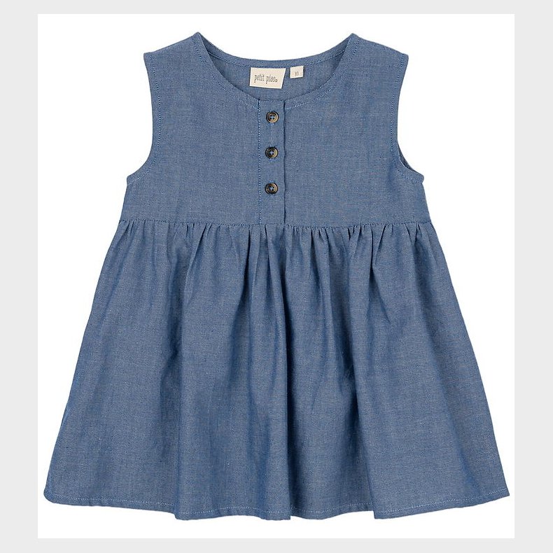 Petit Piao Kjole k/ - Denim Blue