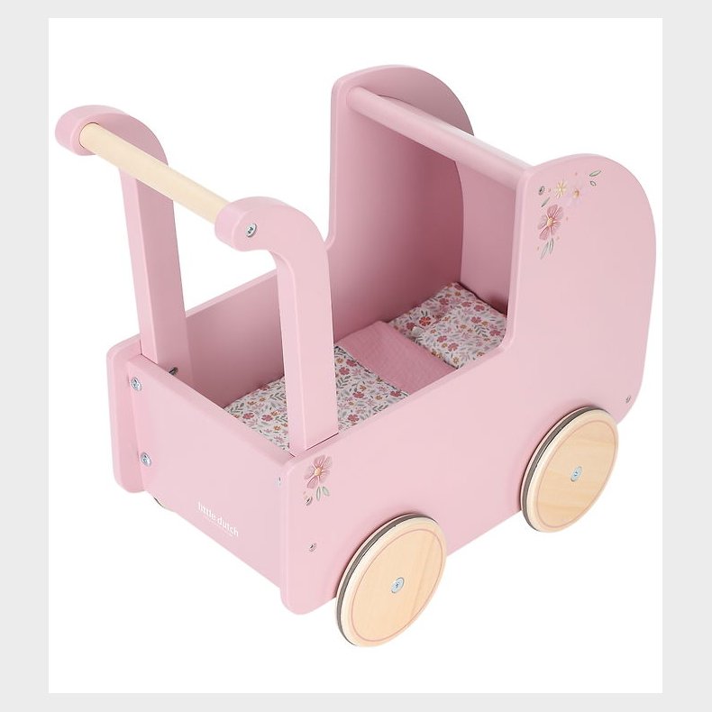 Little Dutch Dukkevogn - Tr� - Rosa